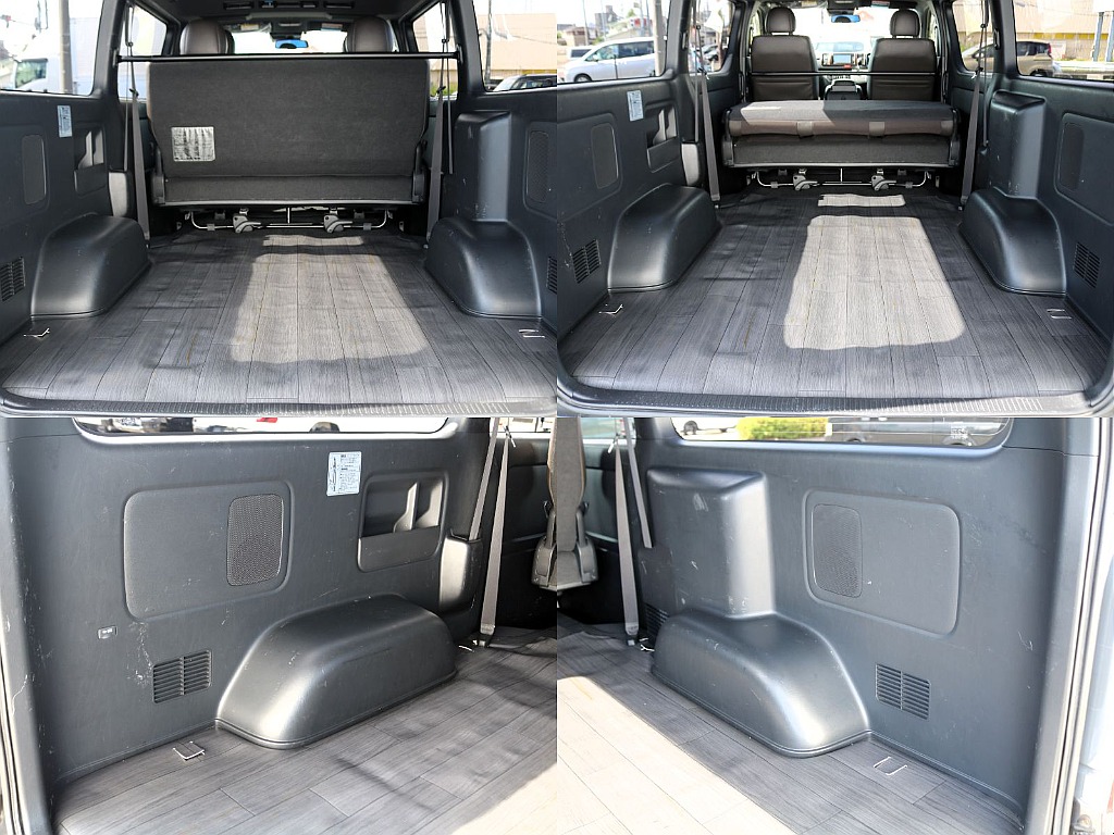 荷室にはカーゴマットが装備済みですのでゴルフやキャンプ道具等の出入れもしやすくお手入れも簡単です♪