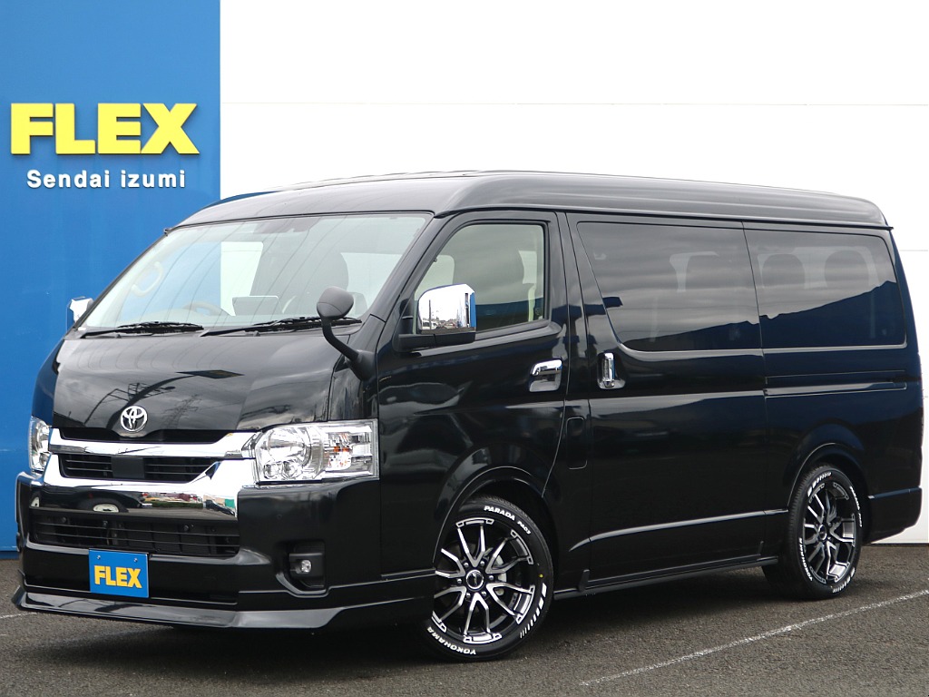 新車ハイエースワゴンGLが入庫しました！！キャプテンシートを特別架装したファインテックツアラー！ガソリン４WDで寒冷地仕様の車両になっております♪