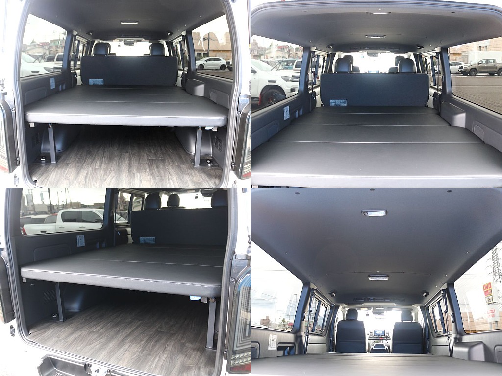 荷室にはベッドキットを装着済みです！車中泊やお昼寝など考えるだけでワクワクしますね♪