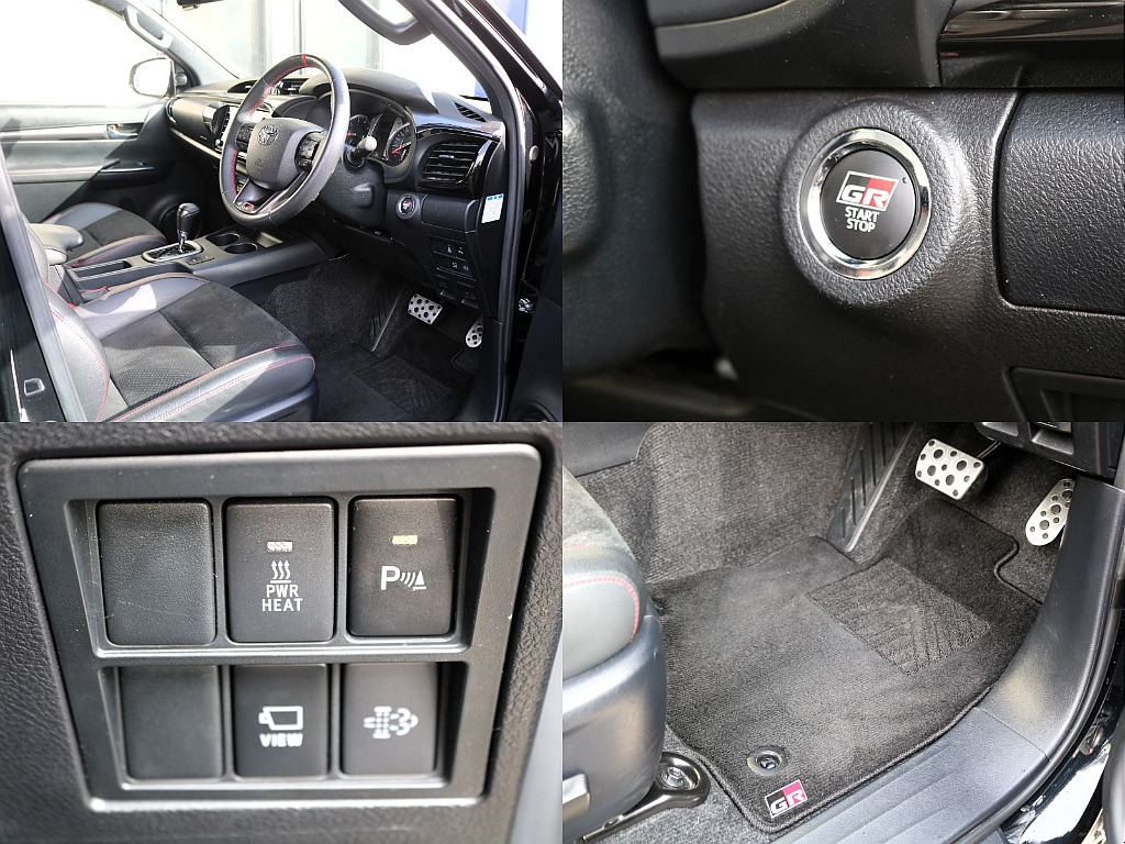 各所GRロゴがあしらわれており高級感を感じさせます♪フロアマットもGR-S専用フロアマットを装着済み♪