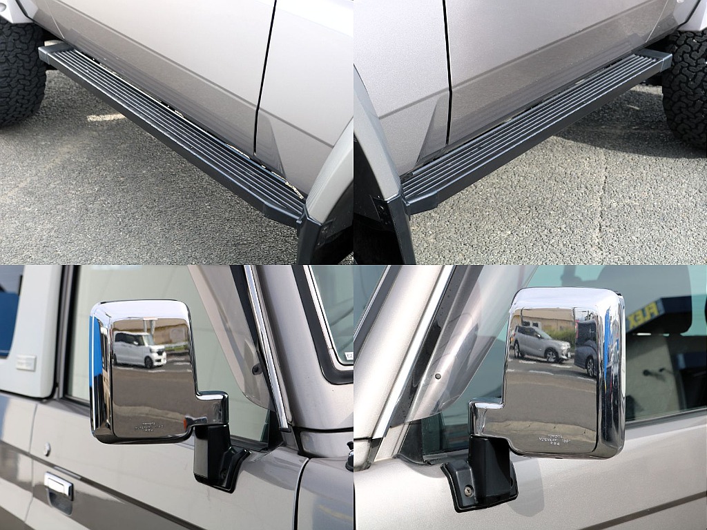 サイドステップも装備済みですのでリフトアップした車両でも乗り降りしやすいです♪