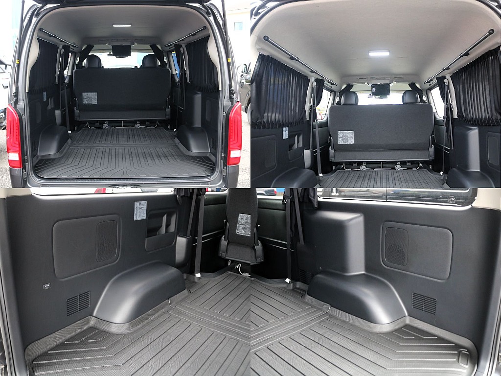 リアガラスにはカーテンも装着済みですので車中泊の際も安心ですね♪