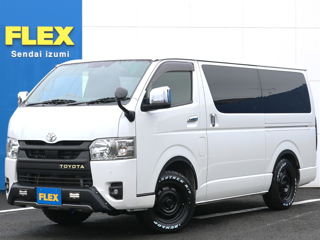 トヨタ&nbsp;ハイエースバン&nbsp;5D2.8DTスーパーGLダークプライムⅡL 4WD&nbsp;【ベッドキット】【室内カーテン付】&nbsp;宮城県