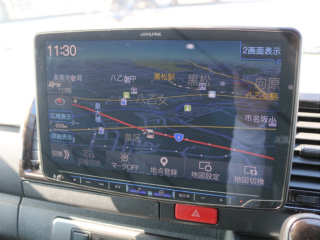 ナビはアルパインBIG-X11インチナビが装着済みです！ 大画面の為、使いやすさ視認性にも優れています！