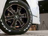 バルベロワイルドディープス17インチアルミホイールはFLEX限定カラー！ホワイトレターの定番グッドイヤーナスカータイヤとセット！