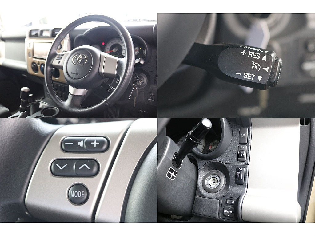 クルーズコントロール付き！高速道路で楽々！ステアリングには音量操作スイッチなどが付いており、運転中でも安全に操作可能です！