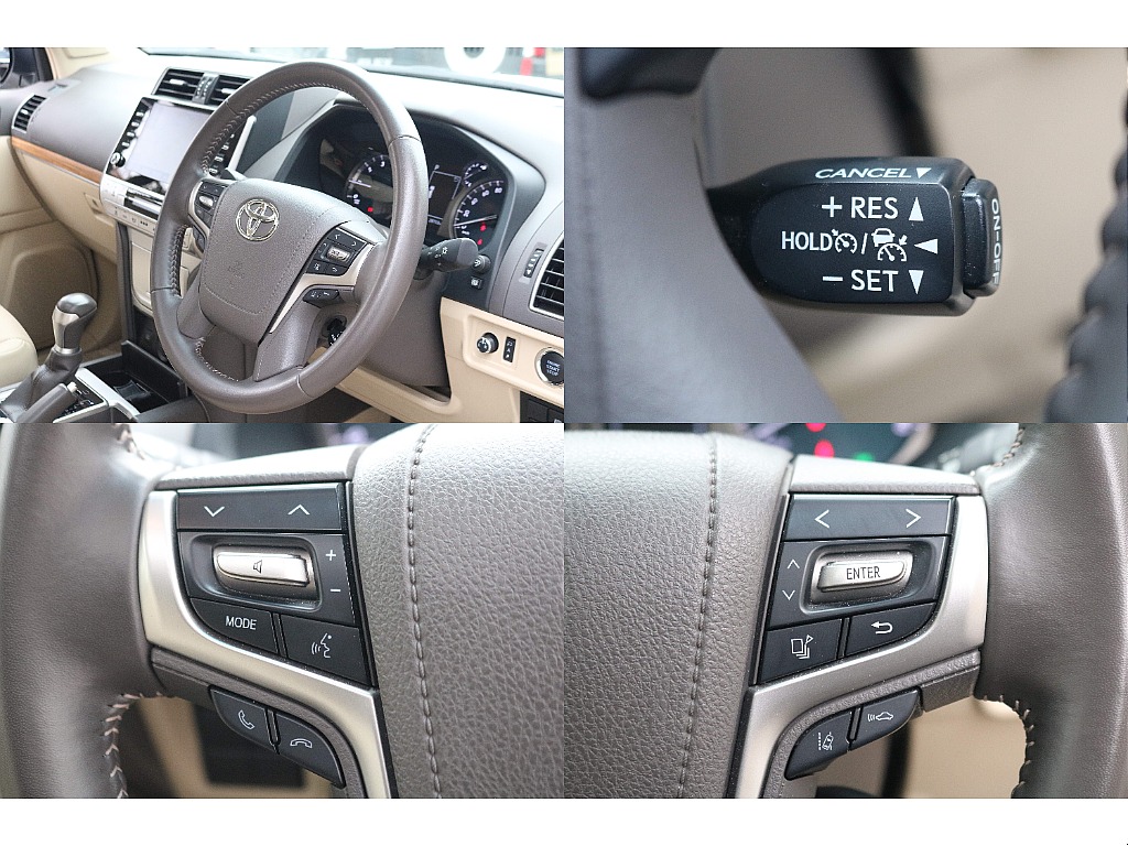 ステアリング廻りは運転中でも操作し易い様スイッチが多数装備されております！