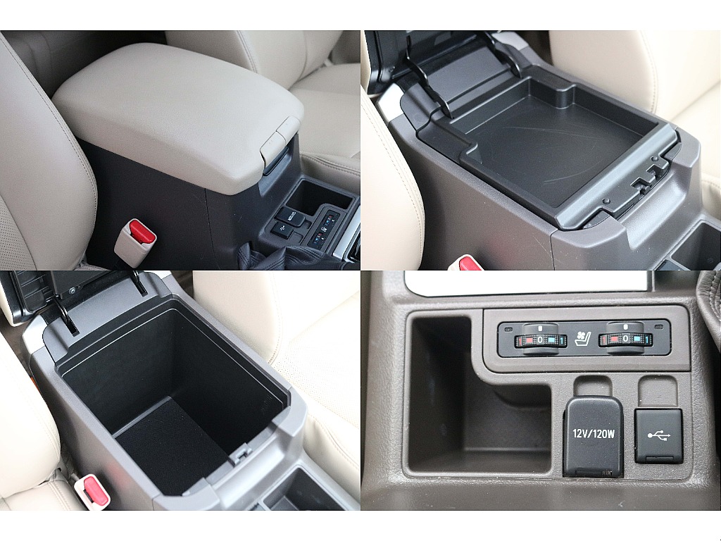 大容量のセンターコンソール！ 小物はもちろんティッシュケースの収納も可能！