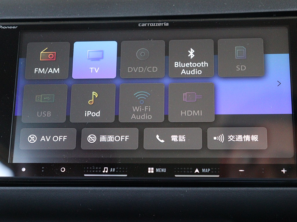 フルセグのTVに加え多彩なミュージックソースの選択がいただけます！！