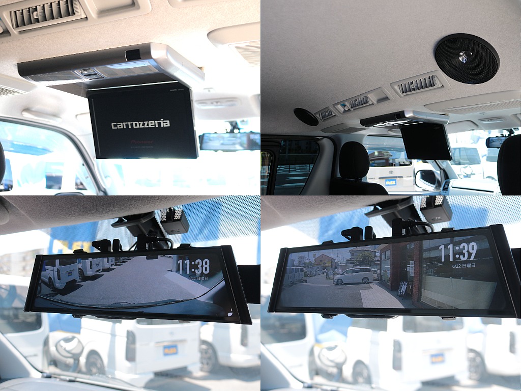 フリップダウンモニターやミラー型ドラレコで快適ドライブ☆