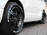 FLEXオリジナルカラーワイルドディープス17インチアルミホイール×ナスカーホワイトレタータイヤ☆