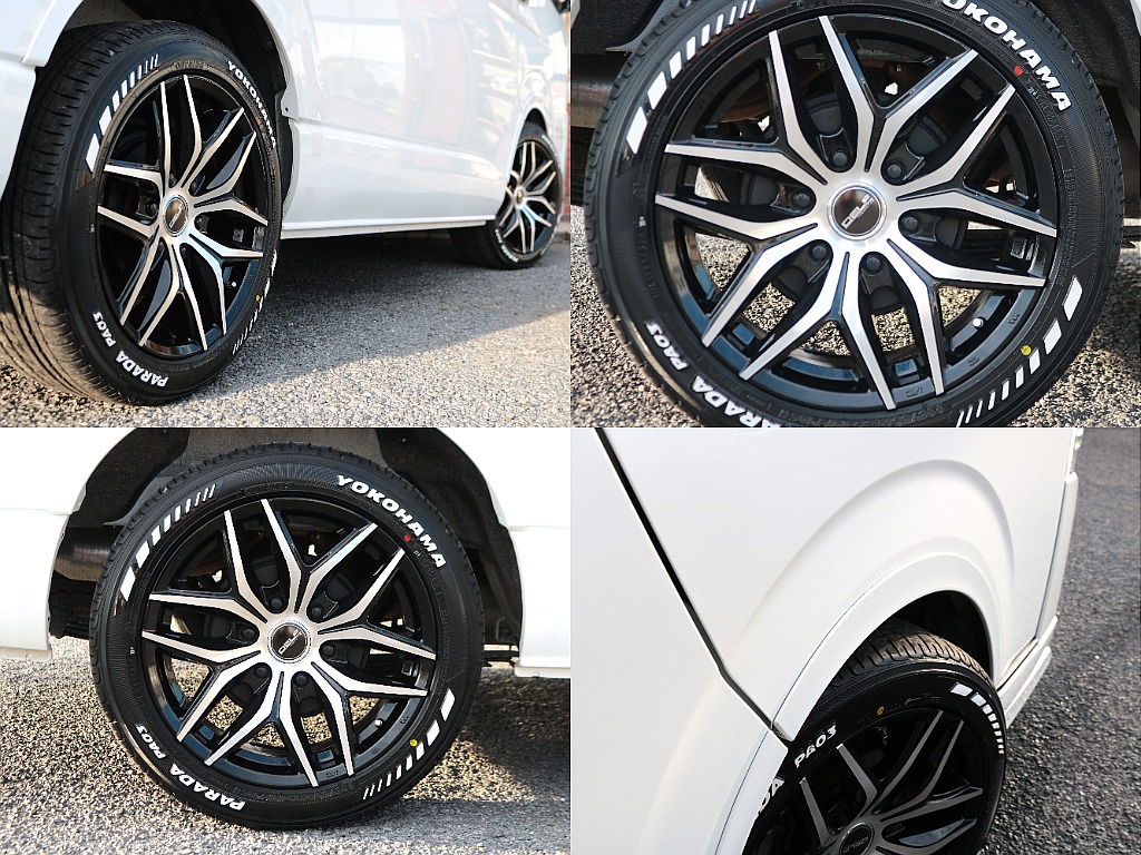 Delf01　18インチアルミホイール×新品YOKOHAMAパラダホワイトレタータイヤ☆