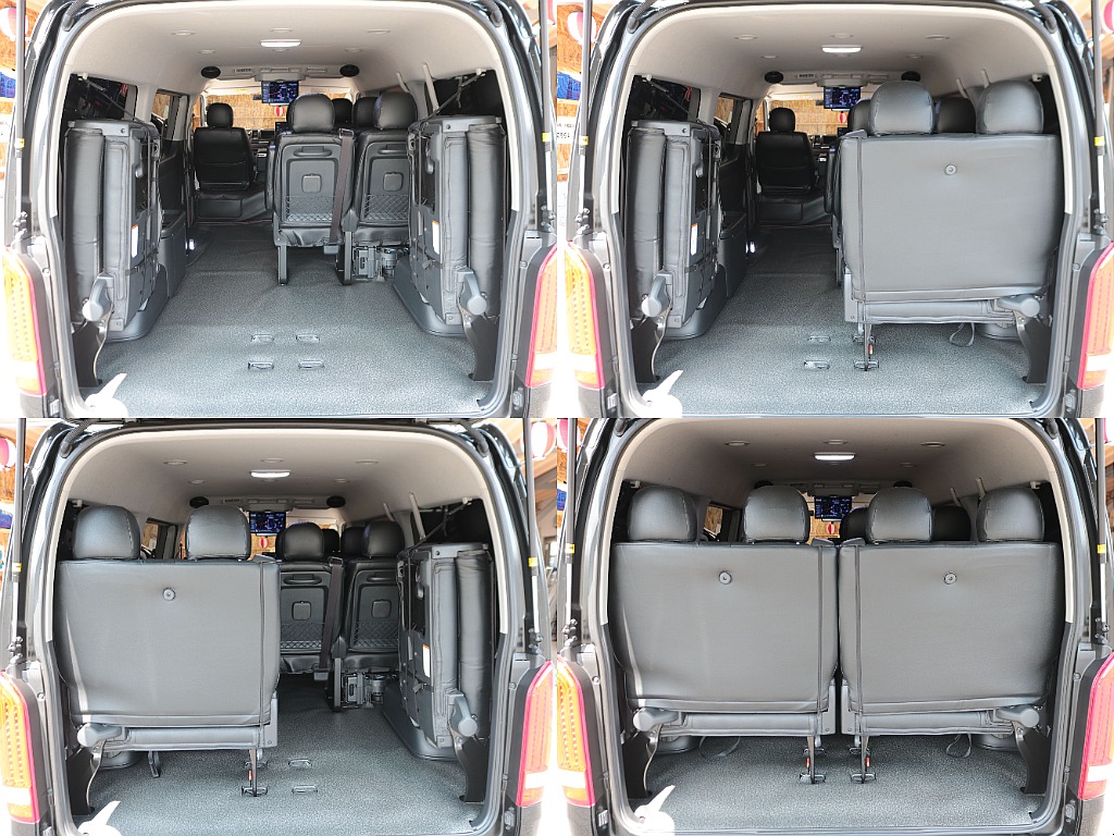 4列目シートは跳ね上げ式で大型荷物の積載やレジャーも◎