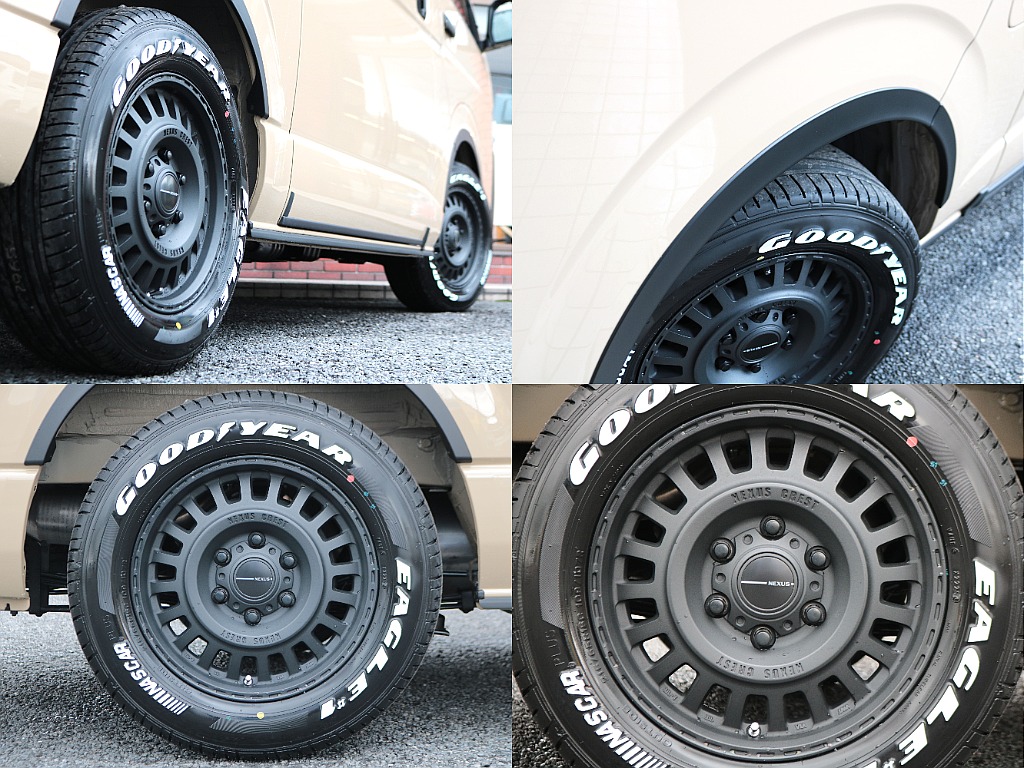 NC-1　16インチアルミホイール×ナスカーホワイトレタータイヤ☆