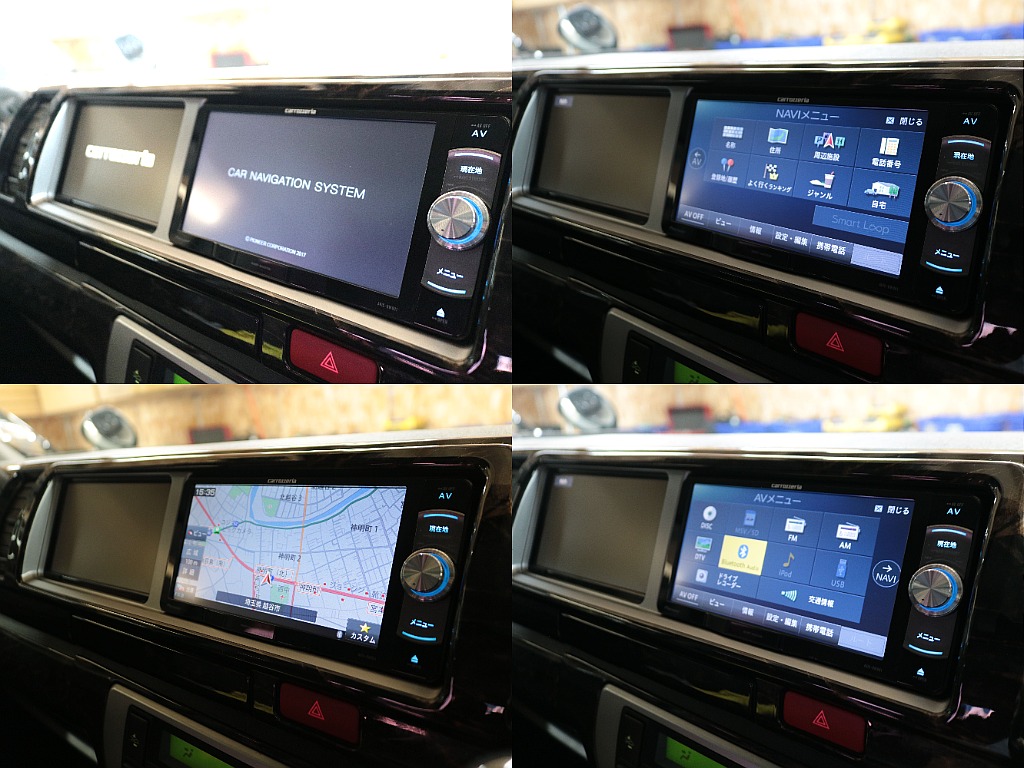 トリプルモニターでルート案内中もTVも隣のモニターで楽しめます☆