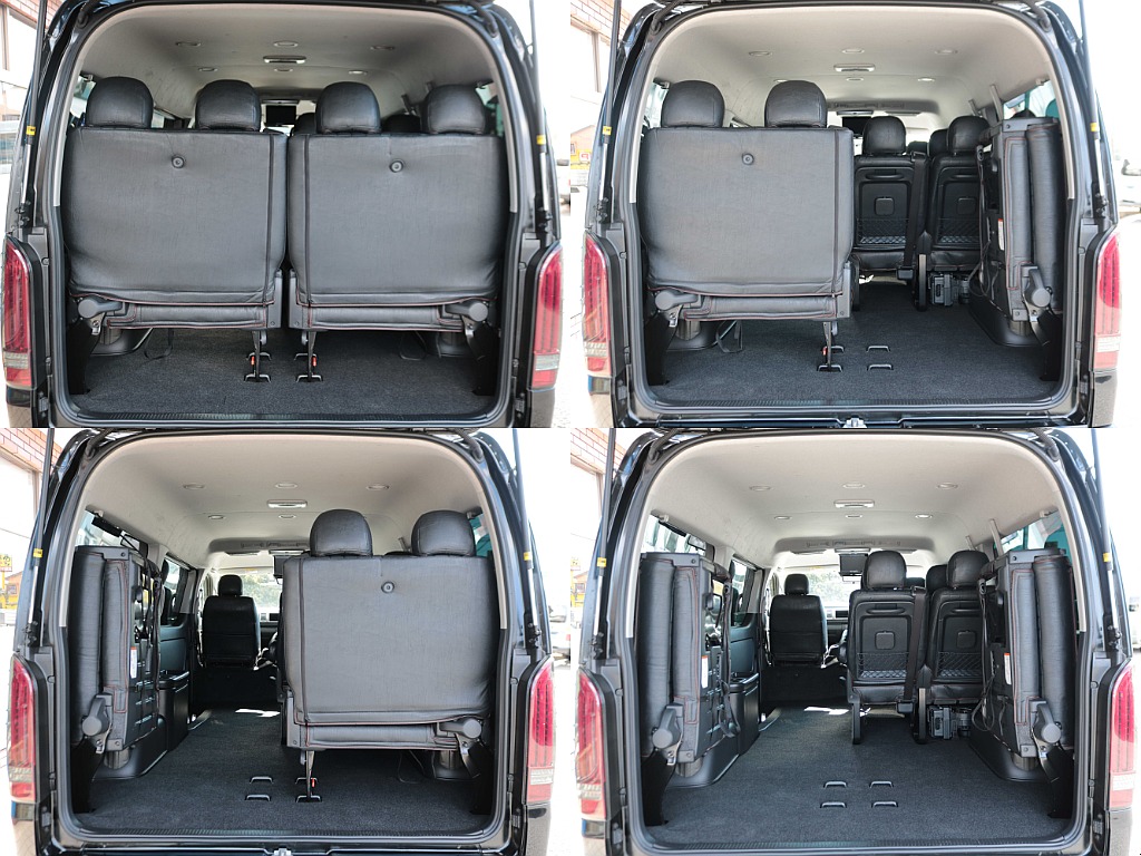 4列目シートは跳ね上げ式で広々ラゲッジスペースを確保可能☆