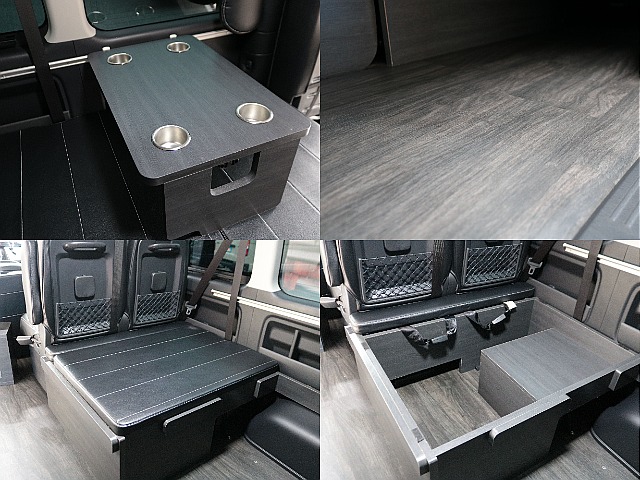 専用テーブルは2WYでベットモード、乗車モードどちらでも活用可能☆