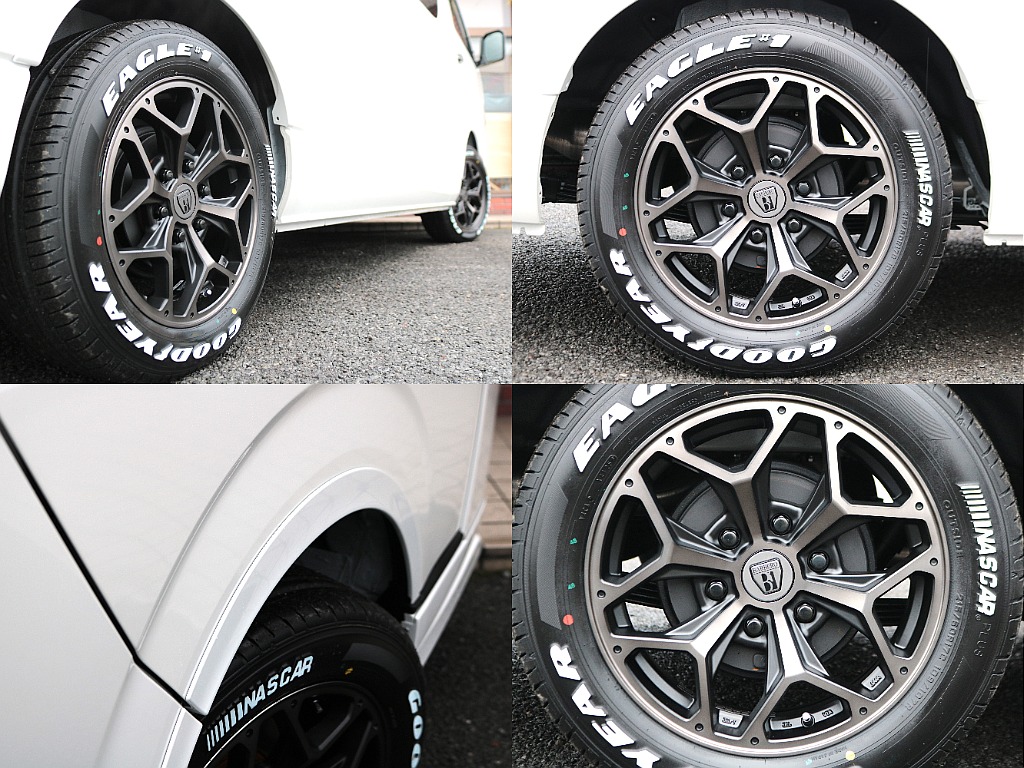 新作スタイリングHEX17インチアルミホイール×ナスカーホワイトレタータイヤ☆