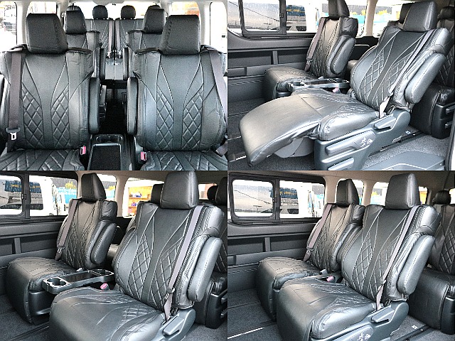 ロングスライドレール豪華オットマン付きキャプテンシート4脚☆