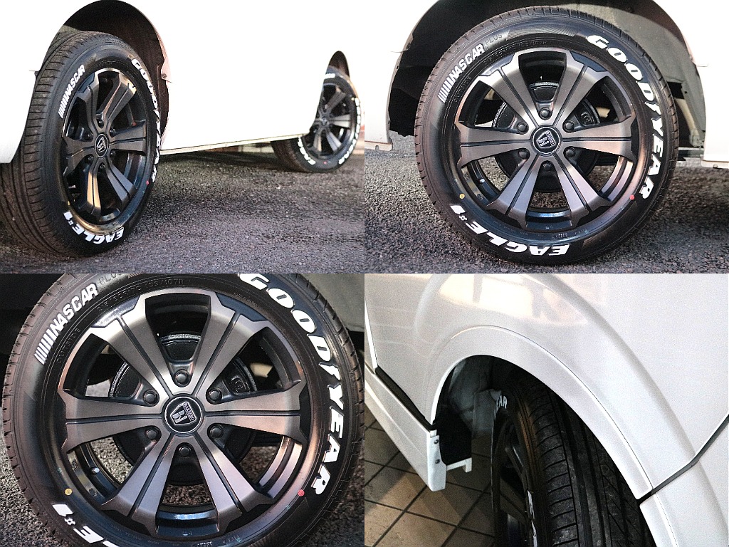 FLEX限定カラーアーバングランデ17インチアルミホイール×ナスカーホワイトレタータイヤ☆