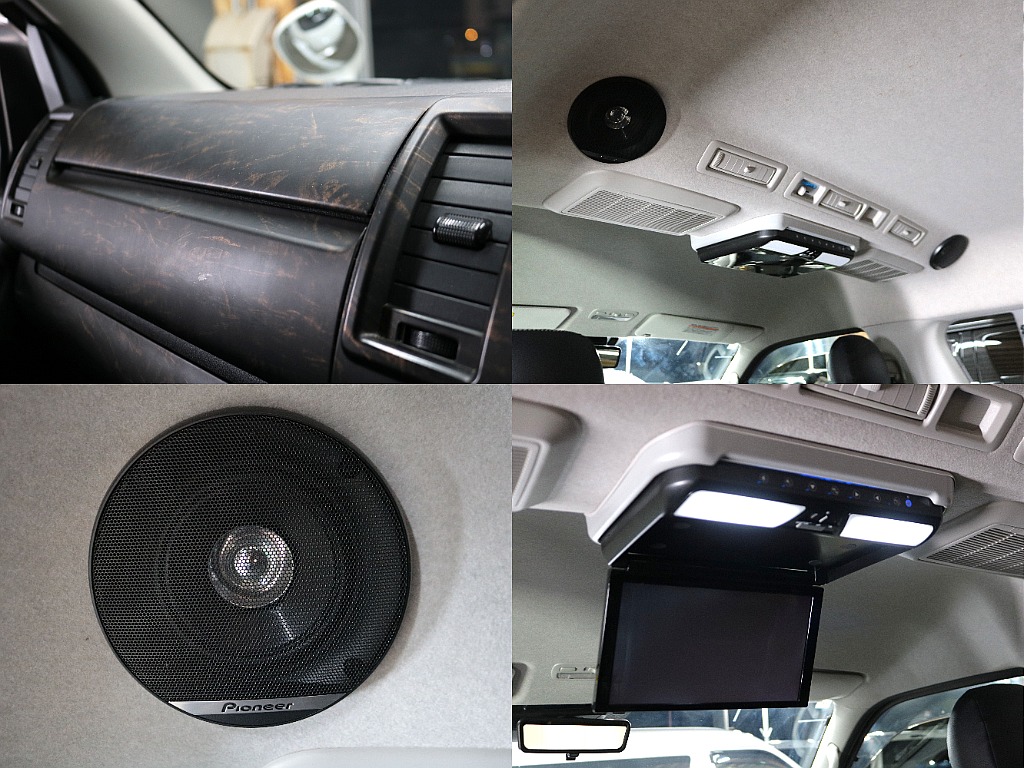 後席フリップダウンモニターやルーフスピーカー増設など人気アイテム盛りだくさん☆