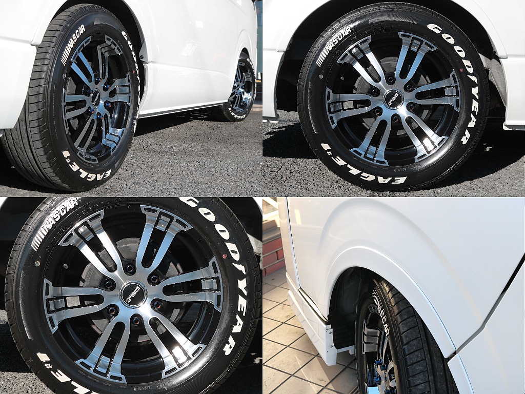 Delf02　17インチアルミホイール×ナスカーホワイトレタータイヤ☆