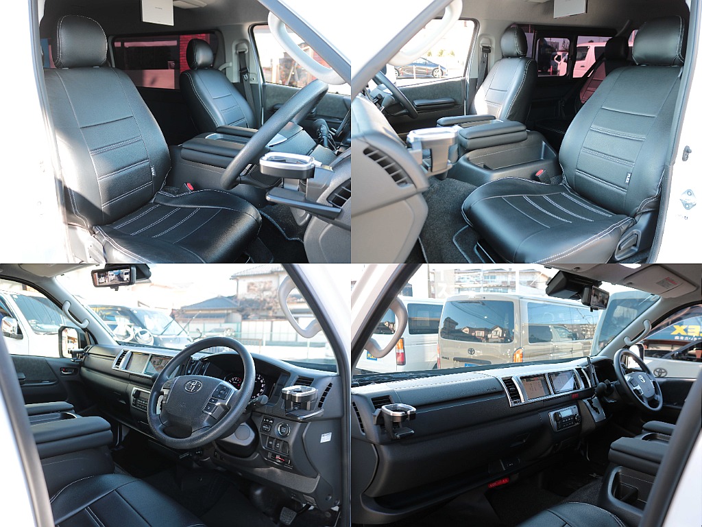 全席黒革調シートカバー☆