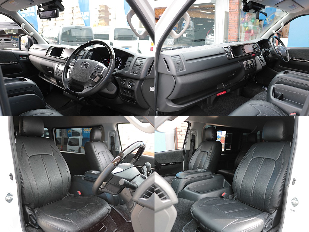 全席黒革調シートカバー☆