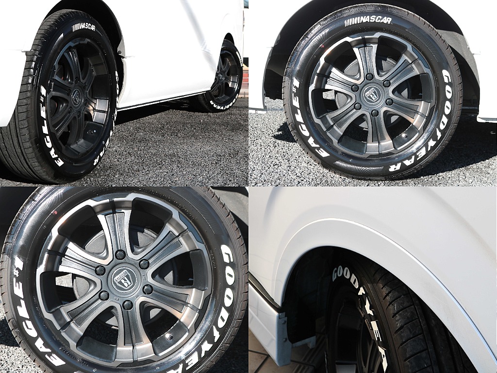 バルベロワイルドディープス17インチアルミホイール×ナスカーホワイトレタータイヤ