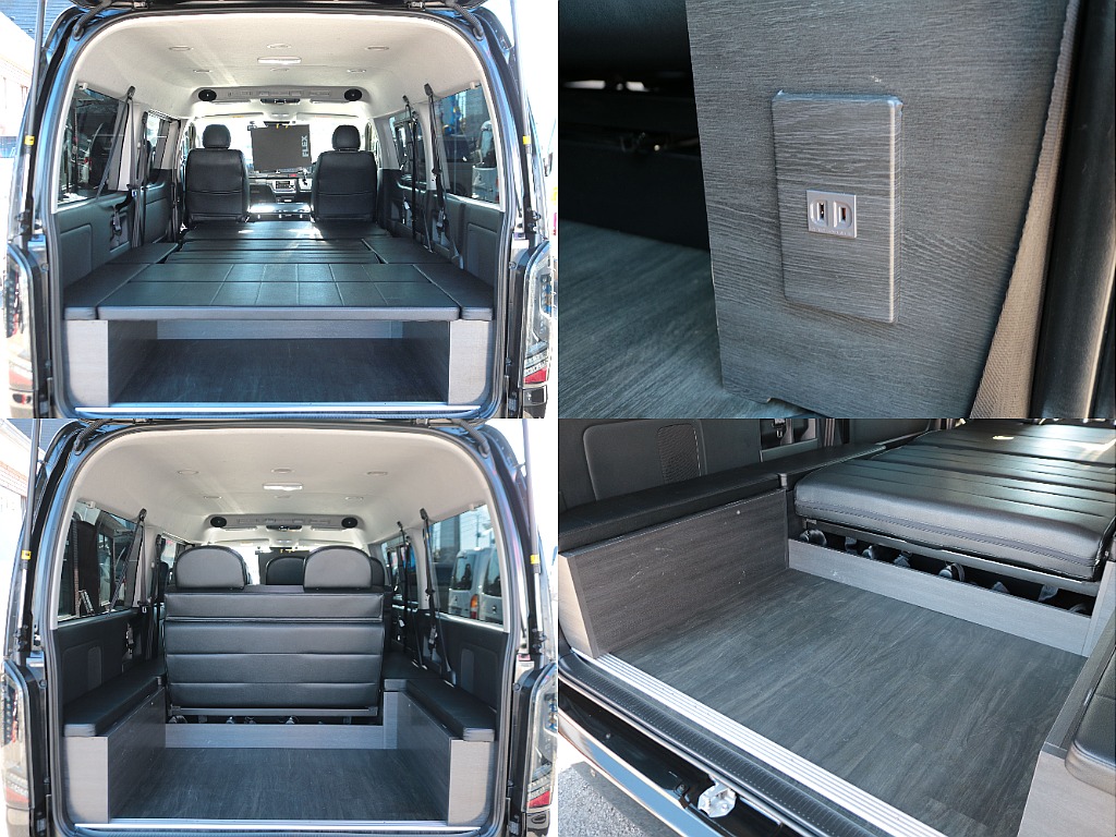 100V電源増設や床張りフローリングフロア！ラゲージスペースも確保可能☆