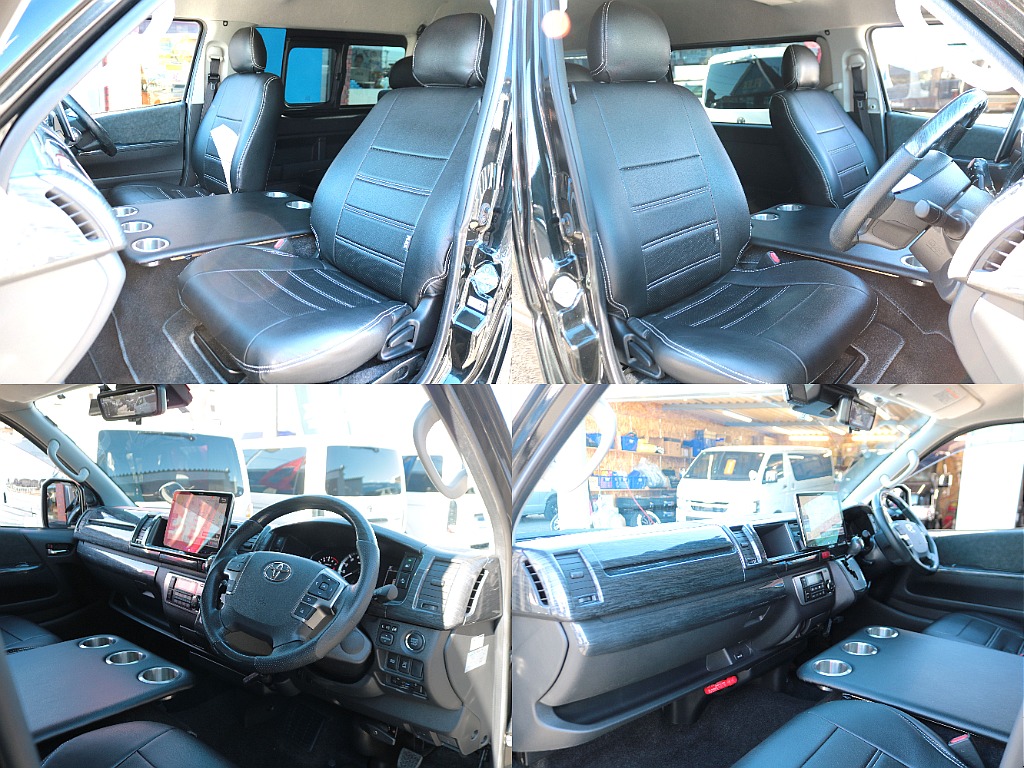 黒木目調内装インテリアや黒革調シートカバーで高級感を演出☆