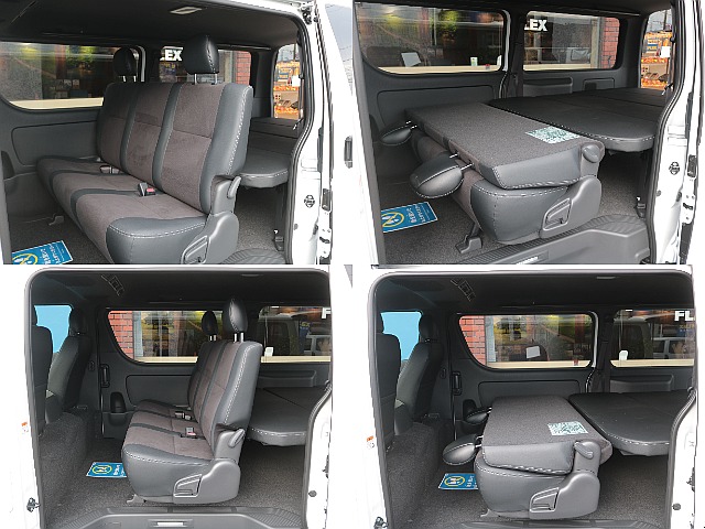 セカンドシート可倒式で広々としたベットスペース☆