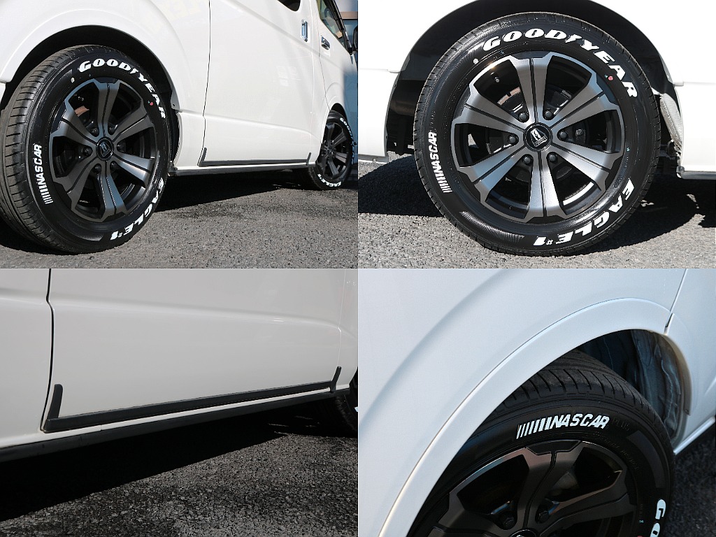 新品アーバングランデ17インチアルミホイール×ナスカーホワイトレタータイヤ☆