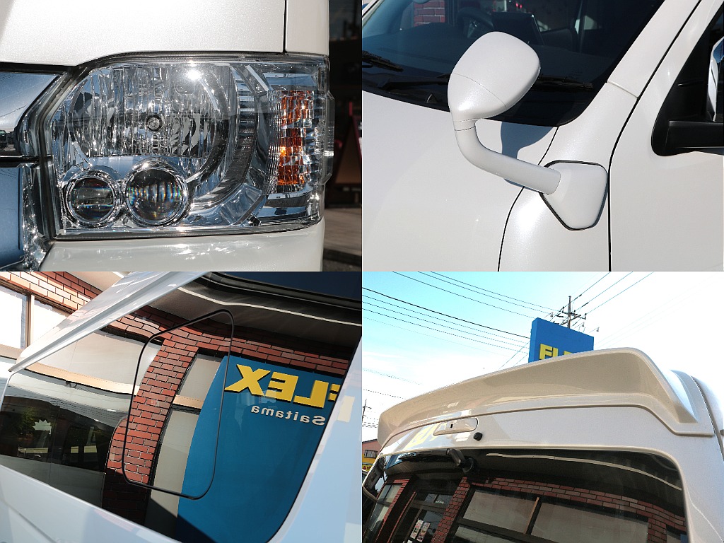 リアルーフスポイラーや同色ガッツミラー装着済み☆