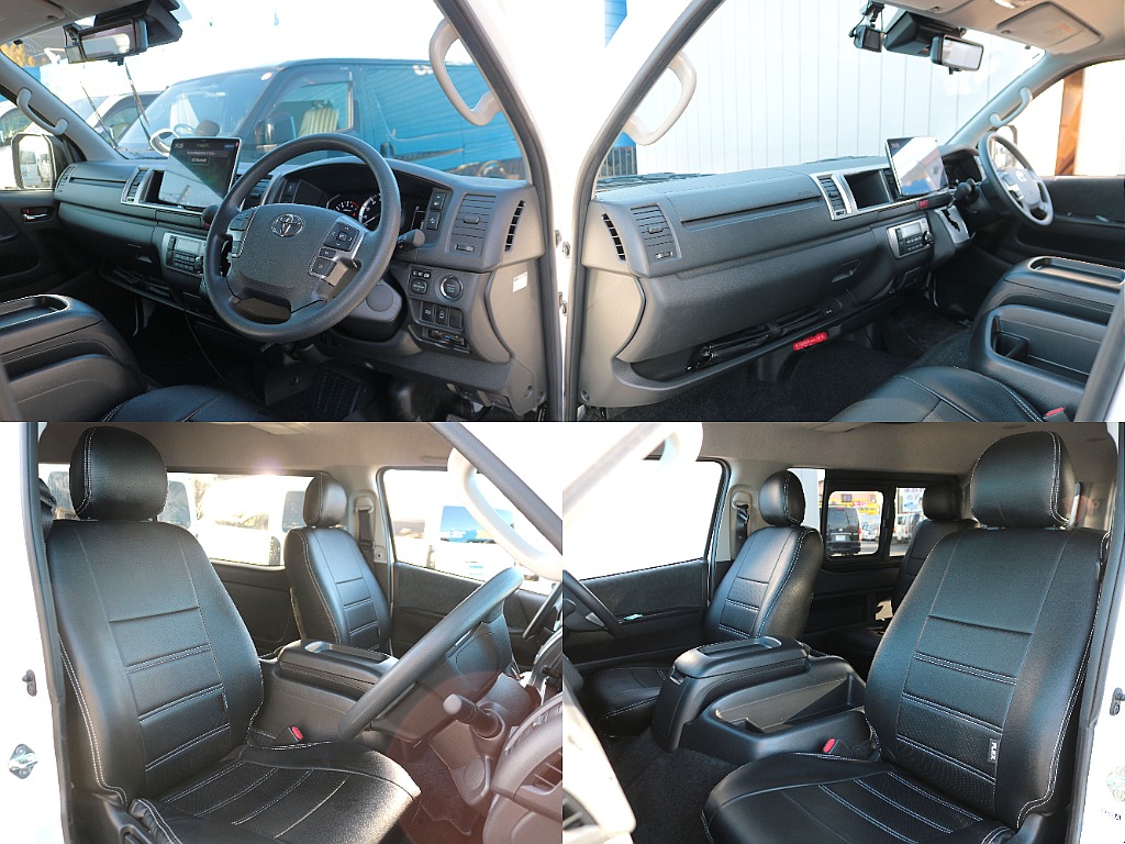 全席黒革調シートカバー☆