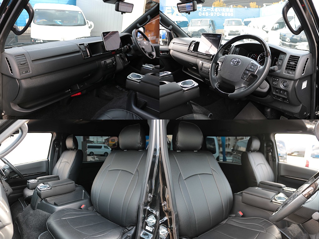 全席黒革調シートカバー☆