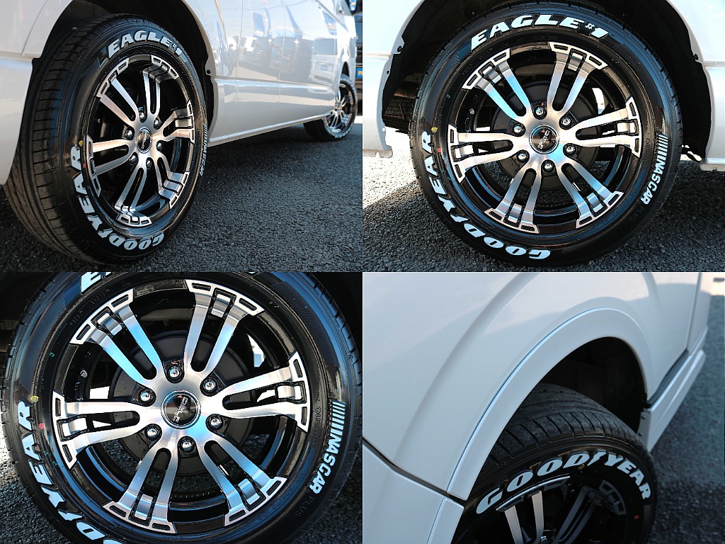 Delf02 07インチアルミホイール×ナスカーホワイトレタータイヤ☆