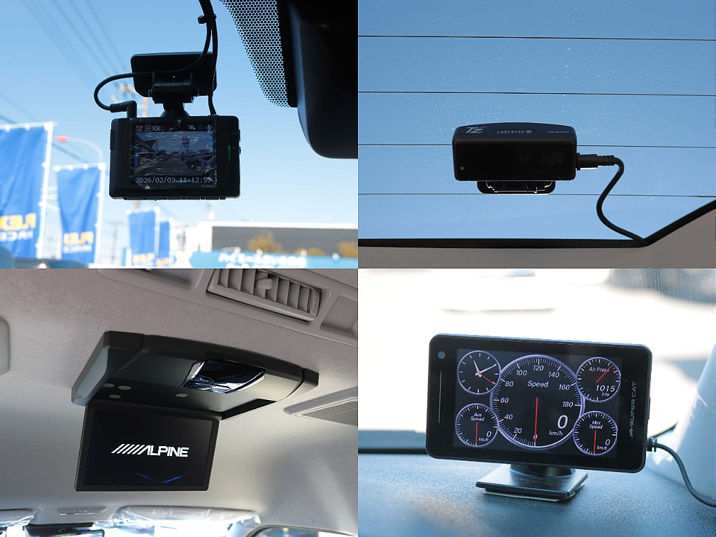 前後ドライブレコーダーや10インチフリップダウンモニター☆