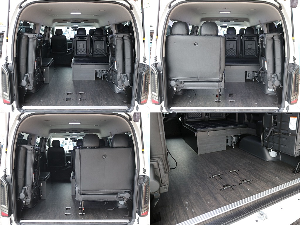 4列目シートは跳ね上げ式で広々ラゲージスペースも確保可能☆