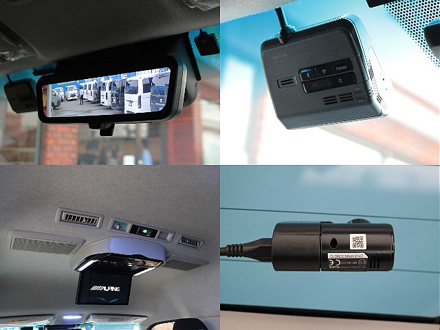 前後ドライブレコーダー＆12.8インチフリップダウンモニター☆