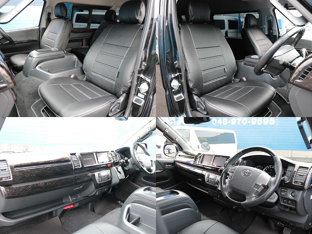 全席黒革調シートカバー☆