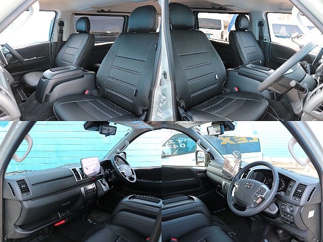 全席黒革調シートカバー☆