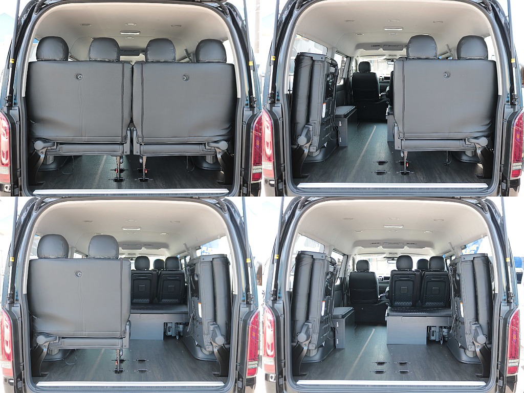 4列目シートは跳ね上げ式で広々ラゲージスペースも確保可能☆