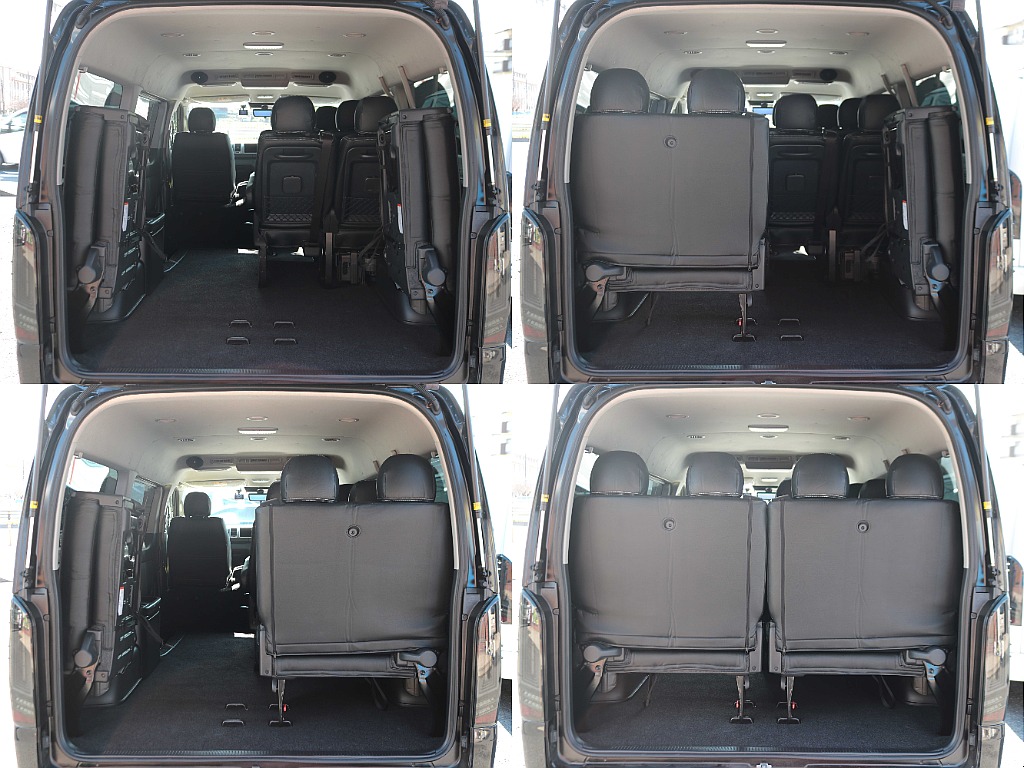 4列目シートは跳ね上げ式で広々ラゲッジスペースを確保可能☆