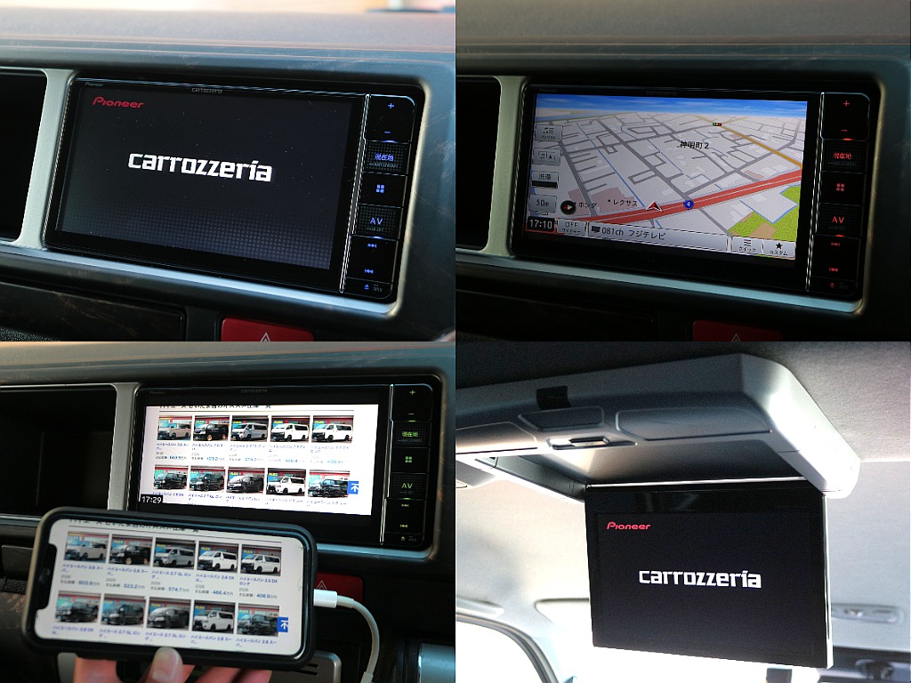 HDMIスマホミラーリングも対応カロッツェリアフルセグ！10インチフリップダウンモニターも装備済み☆