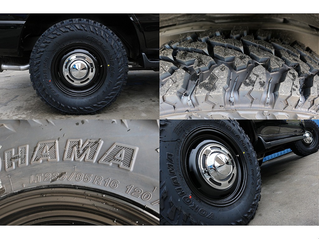 タイヤホイールも新品でインストールしました。気になった方はFLEXランクル浜松店までお問い合わせ下さい。