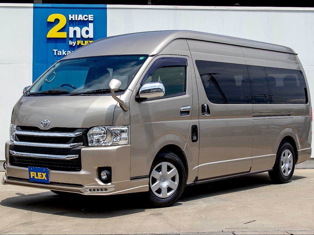 ハイエースワゴン 2.7 グランドキャビンファインテック ガソリン 4WD入荷☆彡人気のゴールド・カスタム多数・希少なフローリング仕様