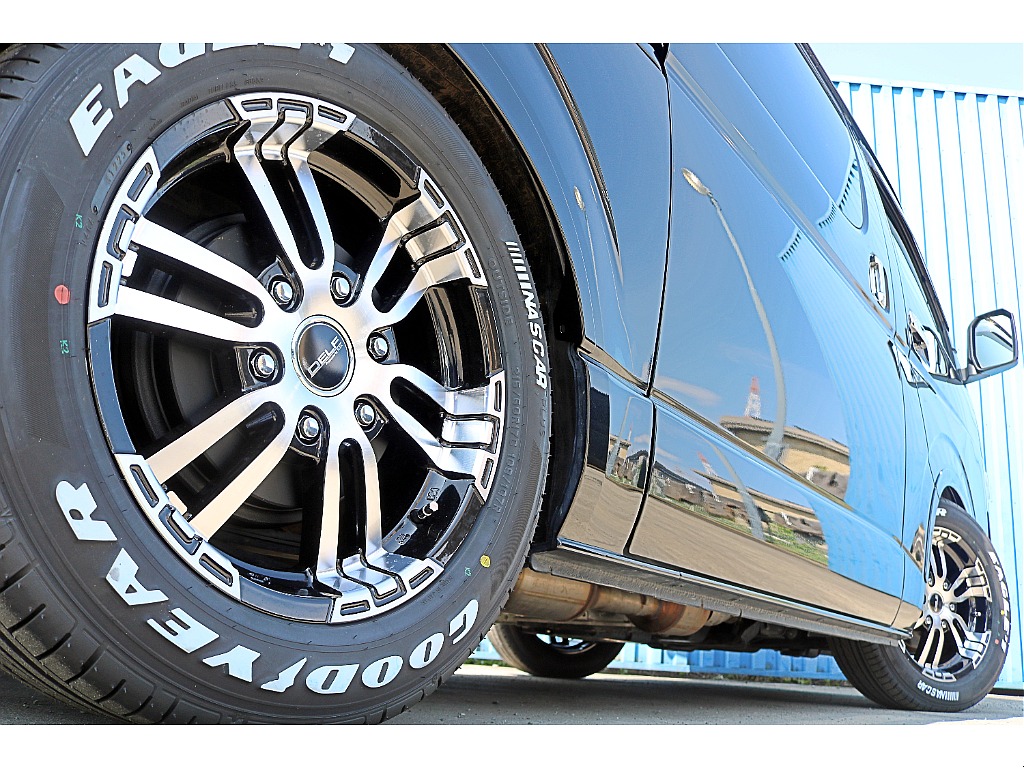 FLEX　フロントスポイラー　FLEX　オーバーフェンダー　FLEX　DELF02ホイール　グッドイヤーナスカータイヤ♪