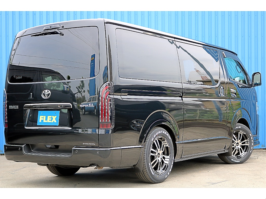 FLEXフロントスポイラー　FLEXオーバーフェンダー　FLEX煌LEDテール赤　FLEX Delf02ホイール17インチ　1.5インチローダウン　TOYOTAボディ同色マッドガード♪
