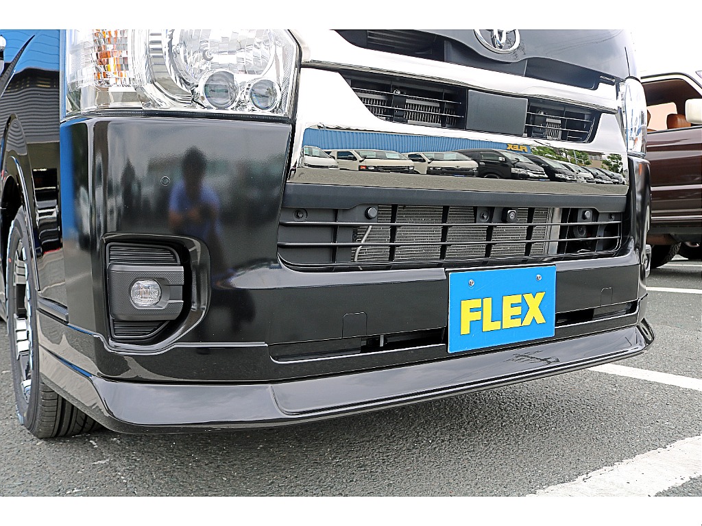 FLEXフロントスポイラー　FLEXオーバーフェンダー　FLEX煌LEDテール赤　FLEX Delf02ホイール17インチ　1.5インチローダウン　TOYOTAボディ同色マッドガード♪